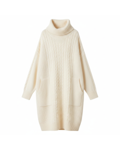 Oversize-Strickkleid lang Hygge