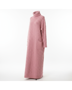 Robe pull longue oversize Hygge - Rose poudré - L