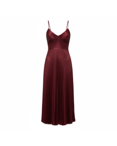 Plissee-Midikleid aus Satin Grâce