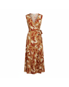 Robe portefeuille imprimée Dolce - Camel - XXL