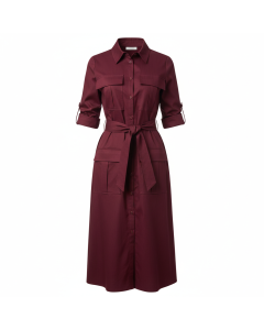 Midi-Hemdblusenkleid Safari