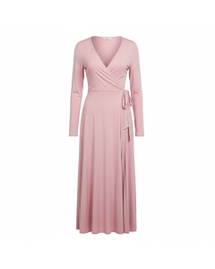 Robe cache-cœur en maille Éternelle - Rose poudré - XL