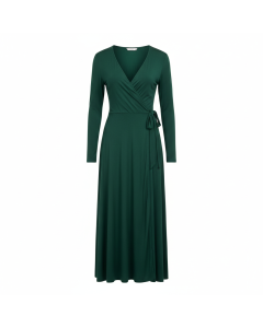 Robe cache-cœur en maille Éternelle - Vert sapin - XL