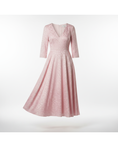 Robe patineuse imprimée léopard Sauvage - Rose poudré - L