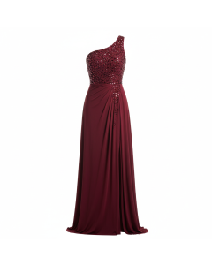 Langes drapiertes Kleid aus Jersey Muse