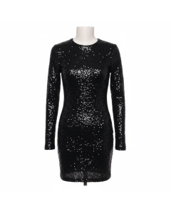 Robe fourreau pailletée Midnight - Noir - S