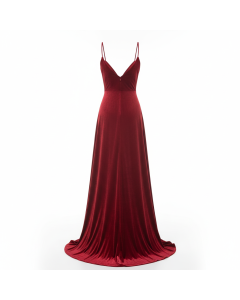 Robe de soirée en velours Noblesse - Rouge - XL