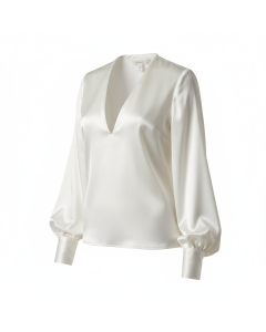 Oversized linen blouse with boat neck Rivage