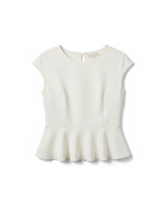 Gathered cotton blouse with Victorian collar Prairie