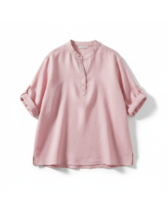 Blouse en lin lavé Côte d'Azur - Rose poudré - S