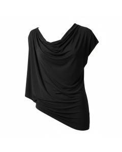 Top asymétrique drapé Soir - Noir - XL