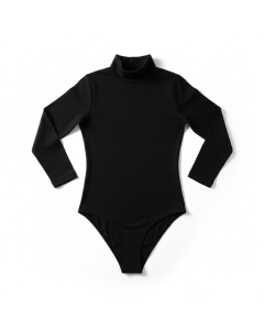 Body seconde peau col montant Shadow - Noir - M
