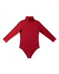 Body seconde peau col montant Shadow - Rouge - M