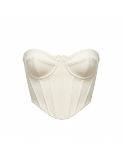 Crop top bustier Gala - Ivoire - XS