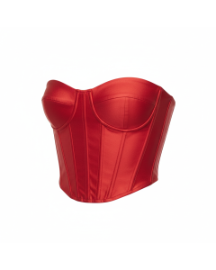 Crop top bustier Gala - Rouge - XS