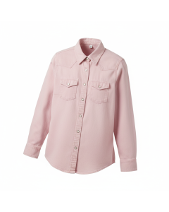 Chemise en jean western Prairie - Rose poudré - XL