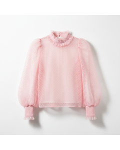 Chemisier transparent plumetis Céleste - Rose poudré - XL