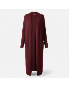 Cardigan long en alpaga Cocooning - Bordeaux - L
