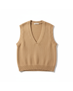 Sleeveless knitted vest Layering