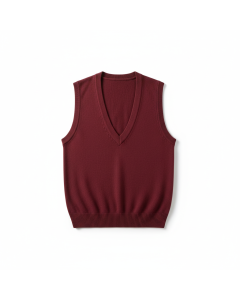Pull sans manches en coton Essentiel - Bordeaux - M