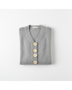 Gilet boutonné Margaret - Gris chiné - XS