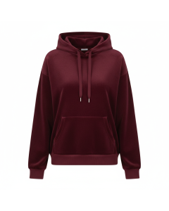 Sweat à capuche velours Cozy - Bordeaux - XXL