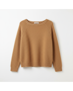 Pull col bateau en mohair Brume - Camel - L