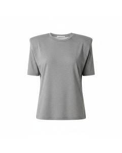 T-shirt épaulettes structuré Garance - Gris chiné - L