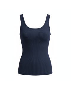 Débardeur marcel côtelé Essential - Bleu marine - XL