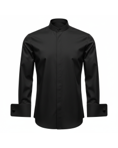 Chemise habillée col officier Soir - Noir - S