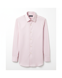 Chemise en coton stretch slim Easy Iron - Rose poudré - XL