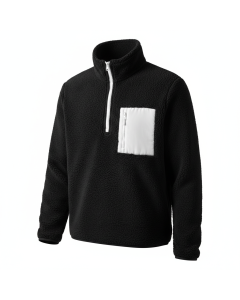 Pull demi-zip en polaire Alpine - Noir - 3XL