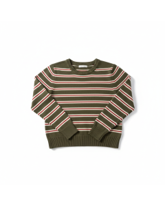 Pull marin rayé Bretagne - Kaki - XL