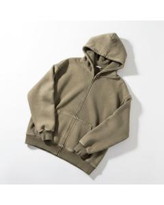 Hoodie oversize zippé Street - Kaki - XXL
