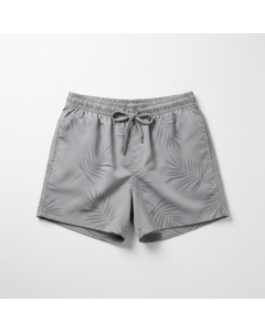 Short de bain imprimé Tropical - Gris chiné - XL