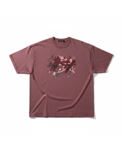 T-shirt oversize imprimé graphique Street - Bordeaux - S