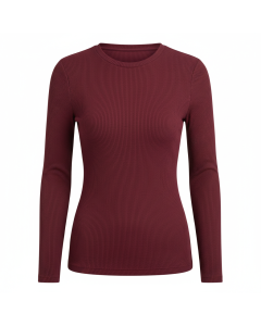 T-shirt manches longues côtelé Urban - Bordeaux - XL