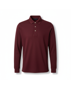 Polo manches longues en piqué Automne