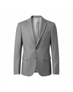 Blazer slim en laine stretch Soirée - Gris chiné - M