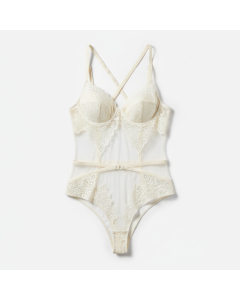 Héritage tulle and Calais lace bodysuit