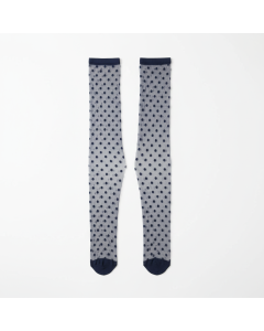 Collant à motif pois sheer Rétro