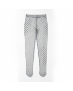 Collant à motif pois sheer Rétro - Gris chiné - L