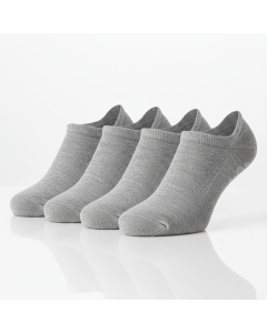 Lot de 5 socquettes invisibles No-Show - Gris chiné - M