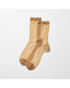 Chaussettes en soie mélangée Bureau - Camel - XL