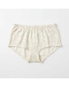Shorty en coton bio imprimé Douceur - Ivoire - XS