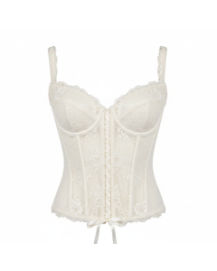 Soutien-gorge bustier en dentelle Couture - Ivoire - S