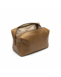 Trousse de toilette en cuir Vanity - Kaki