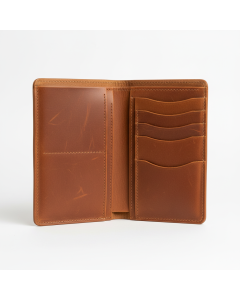 Pochette passeport en cuir Travel Wallet - Cognac