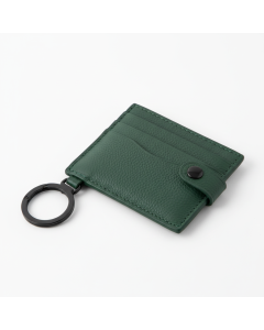 Porte-cartes porte-clés en cuir Duo - Noir