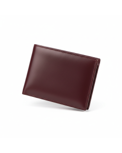 Portefeuille à rabat en cuir lisse Classique